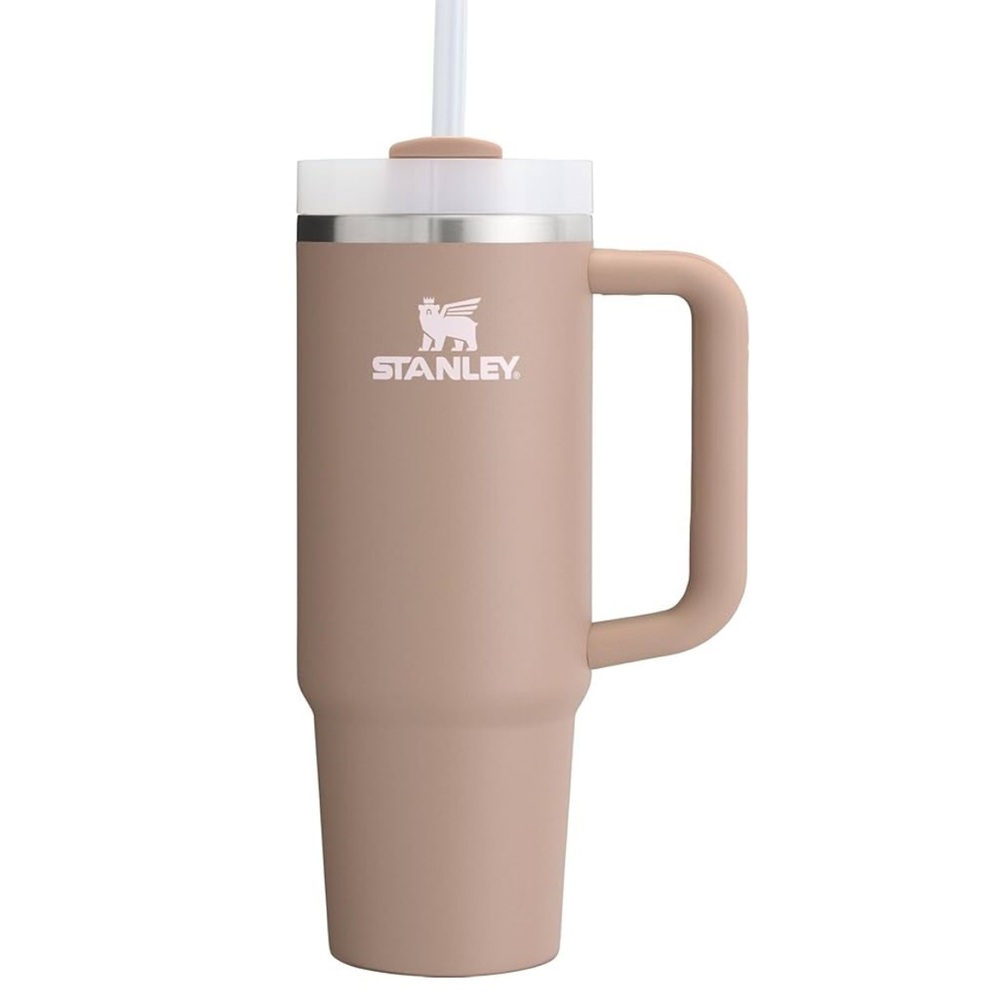 Almond Rose Stanley 30oz Tumbler with Straw and Glitter Boot